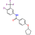 InChI=1/C19H17ClF3NO2/c20-17-10-7-13(11-16(17)19(21,22)23)24-18(25)12-5-8-15(9-6-12)26-14-3-1-2-4-14/h5-11,14H,1-4H2,(H,24,25)