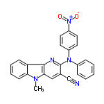 InChI=1/C25H17N5O2/c1-28-22-10-6-5-9-21(22)24-23(28)15-17(16-26)25(27-24)29(18-7-3-2-4-8-18)19-11-13-20(14-12-19)30(31)32/h2-15H,1H3