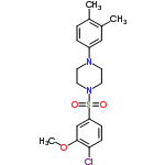 InChI=1/C19H23ClN2O3S/c1-14-4-5-16(12-15(14)2)21-8-10-22(11-9-21)26(23,24)17-6-7-18(20)19(13-17)25-3/h4-7,12-13H,8-11H2,1-3H3