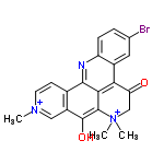 InChI=1/C21H17BrN3O2/c1-24-7-6-12-14(9-24)21(27)20-18-17(16(26)10-25(20,2)3)13-8-11(22)4-5-15(13)23-19(12)18/h4-9H,10H2,1-3H3/q+1/p+1