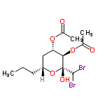 InChI=1/C13H20Br2O6/c1-4-5-9-6-10(19-7(2)16)11(20-8(3)17)13(18,21-9)12(14)15/h9-12,18H,4-6H2,1-3H3/t9-,10+,11-,13-/m1/s1