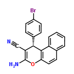 InChI=1/C20H13BrN2O/c21-14-8-5-13(6-9-14)18-16(11-22)20(23)24-17-10-7-12-3-1-2-4-15(12)19(17)18/h1-10,18H,23H2/t18-/m0/s1