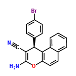 InChI=1/C20H13BrN2O/c21-14-8-5-13(6-9-14)18-16(11-22)20(23)24-17-10-7-12-3-1-2-4-15(12)19(17)18/h1-10,18H,23H2/t18-/m1/s1