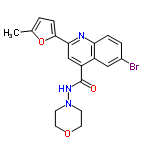 InChI=1/C19H18BrN3O3/c1-12-2-5-18(26-12)17-11-15(14-10-13(20)3-4-16(14)21-17)19(24)22-23-6-8-25-9-7-23/h2-5,10-11H,6-9H2,1H3,(H,22,24)