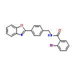 InChI=1/C21H15BrN2O2/c22-17-6-2-1-5-16(17)20(25)23-13-14-9-11-15(12-10-14)21-24-18-7-3-4-8-19(18)26-21/h1-12H,13H2,(H,23,25)