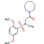 InChI=1/C17H26N2O5S/c1-18(13-17(20)19-10-6-4-5-7-11-19)25(21,22)16-12-14(23-2)8-9-15(16)24-3/h8-9,12H,4-7,10-11,13H2,1-3H3