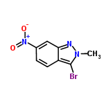 InChI=1/C8H6BrN3O2/c1-11-8(9)6-3-2-5(12(13)14)4-7(6)10-11/h2-4H,1H3