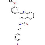 InChI=1/C25H21FN2O2/c1-30-20-6-4-5-18(15-20)24-16-22(21-7-2-3-8-23(21)28-24)25(29)27-14-13-17-9-11-19(26)12-10-17/h2-12,15-16H,13-14H2,1H3,(H,27,29)