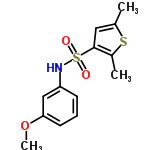 InChI=1/C13H15NO3S2/c1-9-7-13(10(2)18-9)19(15,16)14-11-5-4-6-12(8-11)17-3/h4-8,14H,1-3H3