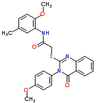 InChI=1/C25H23N3O4S/c1-16-8-13-22(32-3)21(14-16)26-23(29)15-33-25-27-20-7-5-4-6-19(20)24(30)28(25)17-9-11-18(31-2)12-10-17/h4-14H,15H2,1-3H3,(H,26,29)