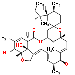 InChI=1/C34H50O8/c1-7-19(2)30-22(5)13-14-33(42-30)17-26-16-25(41-33)12-11-21(4)28(35)20(3)9-8-10-24-18-39-31-29(36)23(6)15-27(32(37)40-26)34(24,31)38/h8-11,15,19-20,22,25-31,35-36,38H,7,12-14,16-18H2,1-6H3/b9-8+,21-11+,24-10+/t19-,20-,22-,25+,26-,27-,28-,29+,30+,31+,33?,34+/m0/s1