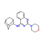 InChI=1/C22H28N4O/c1-2-4-19-18(3-1)21(25-22(23-19)26-5-7-27-8-6-26)24-20-16-10-14-9-15(12-16)13-17(20)11-14/h1-4,14-17,20H,5-13H2,(H,23,24,25)