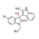 InChI=1/C19H17BrN2O2/c1-3-22-16-9-8-12(20)10-14(16)19(24,18(22)23)17-11(2)21-15-7-5-4-6-13(15)17/h4-10,21,24H,3H2,1-2H3/t19-/m1/s1