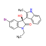 InChI=1/C19H17BrN2O2/c1-3-22-16-9-8-12(20)10-14(16)19(24,18(22)23)17-11(2)21-15-7-5-4-6-13(15)17/h4-10,21,24H,3H2,1-2H3/t19-/m0/s1