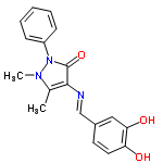 InChI=1/C18H17N3O3/c1-12-17(19-11-13-8-9-15(22)16(23)10-13)18(24)21(20(12)2)14-6-4-3-5-7-14/h3-11,22-23H,1-2H3/b19-11+