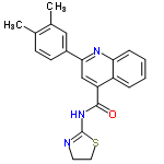 InChI=1/C21H19N3OS/c1-13-7-8-15(11-14(13)2)19-12-17(16-5-3-4-6-18(16)23-19)20(25)24-21-22-9-10-26-21/h3-8,11-12H,9-10H2,1-2H3,(H,22,24,25)