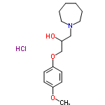 InChI=1/C16H25NO3.ClH/c1-19-15-6-8-16(9-7-15)20-13-14(18)12-17-10-4-2-3-5-11-17;/h6-9,14,18H,2-5,10-13H2,1H3;1H