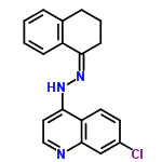 InChI=1/C19H16ClN3/c20-14-8-9-16-18(10-11-21-19(16)12-14)23-22-17-7-3-5-13-4-1-2-6-15(13)17/h1-2,4,6,8-12H,3,5,7H2,(H,21,23)/b22-17-