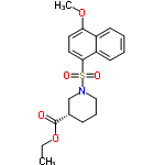 InChI=1/C19H23NO5S/c1-3-25-19(21)14-7-6-12-20(13-14)26(22,23)18-11-10-17(24-2)15-8-4-5-9-16(15)18/h4-5,8-11,14H,3,6-7,12-13H2,1-2H3/t14-/m0/s1