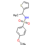 InChI=1/C13H15NO3S2/c1-10(13-4-3-9-18-13)14-19(15,16)12-7-5-11(17-2)6-8-12/h3-10,14H,1-2H3