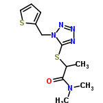 InChI=1/C11H15N5OS2/c1-8(10(17)15(2)3)19-11-12-13-14-16(11)7-9-5-4-6-18-9/h4-6,8H,7H2,1-3H3