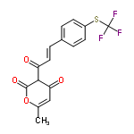 InChI=1/C16H11F3O4S/c1-9-8-13(21)14(15(22)23-9)12(20)7-4-10-2-5-11(6-3-10)24-16(17,18)19/h2-8,14H,1H3/b7-4+