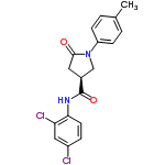 InChI=1/C18H16Cl2N2O2/c1-11-2-5-14(6-3-11)22-10-12(8-17(22)23)18(24)21-16-7-4-13(19)9-15(16)20/h2-7,9,12H,8,10H2,1H3,(H,21,24)/t12-/m0/s1