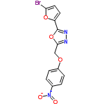 InChI=1/C13H8BrN3O5/c14-11-6-5-10(21-11)13-16-15-12(22-13)7-20-9-3-1-8(2-4-9)17(18)19/h1-6H,7H2