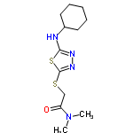 InChI=1/C12H20N4OS2/c1-16(2)10(17)8-18-12-15-14-11(19-12)13-9-6-4-3-5-7-9/h9H,3-8H2,1-2H3,(H,13,14)