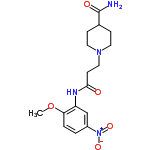 InChI=1/C16H22N4O5/c1-25-14-3-2-12(20(23)24)10-13(14)18-15(21)6-9-19-7-4-11(5-8-19)16(17)22/h2-3,10-11H,4-9H2,1H3,(H2,17,22)(H,18,21)