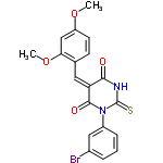 InChI=1/C19H15BrN2O4S/c1-25-14-7-6-11(16(10-14)26-2)8-15-17(23)21-19(27)22(18(15)24)13-5-3-4-12(20)9-13/h3-10H,1-2H3,(H,21,23,27)/b15-8+