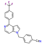 InChI=1/C22H14F3N3/c23-22(24,25)18-7-5-17(6-8-18)21-19-10-12-28(20(19)9-11-27-21)14-16-3-1-15(13-26)2-4-16/h1-12H,14H2