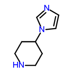 InChI=1/C8H13N3/c1-3-9-4-2-8(1)11-6-5-10-7-11/h5-9H,1-4H2