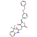 InChI=1/C26H19F3N2O4S/c27-26(28,29)20-11-4-5-12-21(20)30-23(32)15-31-24(33)22(36-25(31)34)14-18-9-6-10-19(13-18)35-16-17-7-2-1-3-8-17/h1-14H,15-16H2,(H,30,32)/b22-14-