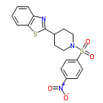 InChI=1/C18H17N3O4S2/c22-21(23)14-5-7-15(8-6-14)27(24,25)20-11-9-13(10-12-20)18-19-16-3-1-2-4-17(16)26-18/h1-8,13H,9-12H2