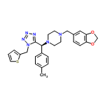 InChI=1/C26H28N6O2S/c1-19-4-7-21(8-5-19)25(26-27-28-29-32(26)17-22-3-2-14-35-22)31-12-10-30(11-13-31)16-20-6-9-23-24(15-20)34-18-33-23/h2-9,14-15,25H,10-13,16-18H2,1H3/t25-/m0/s1