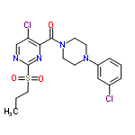 InChI=1/C18H20Cl2N4O3S/c1-2-10-28(26,27)18-21-12-15(20)16(22-18)17(25)24-8-6-23(7-9-24)14-5-3-4-13(19)11-14/h3-5,11-12H,2,6-10H2,1H3