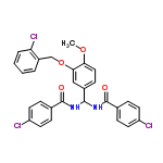 InChI=1/C29H23Cl3N2O4/c1-37-25-15-10-20(16-26(25)38-17-21-4-2-3-5-24(21)32)27(33-28(35)18-6-11-22(30)12-7-18)34-29(36)19-8-13-23(31)14-9-19/h2-16,27H,17H2,1H3,(H,33,35)(H,34,36)