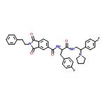 InChI=1/C38H36F2N4O4/c39-29-13-8-26(9-14-29)22-33(36(46)41-24-34(43-19-4-5-20-43)27-10-15-30(40)16-11-27)42-35(45)28-12-17-31-32(23-28)38(48)44(37(31)47)21-18-25-6-2-1-3-7-25/h1-3,6-17,23,33-34H,4-5,18-22,24H2,(H,41,46)(H,42,45)