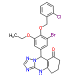 InChI=1/C24H22BrClN4O3/c1-2-32-20-11-15(10-16(25)23(20)33-12-14-6-3-4-7-17(14)26)22-21-18(8-5-9-19(21)31)29-24-27-13-28-30(22)24/h3-4,6-7,10-11,13,22H,2,5,8-9,12H2,1H3,(H,27,28,29)