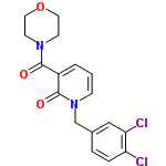 InChI=1/C17H16Cl2N2O3/c18-14-4-3-12(10-15(14)19)11-21-5-1-2-13(17(21)23)16(22)20-6-8-24-9-7-20/h1-5,10H,6-9,11H2