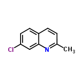 InChI=1/C10H8ClN/c1-7-2-3-8-4-5-9(11)6-10(8)12-7/h2-6H,1H3