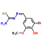 InChI=1/C9H10BrN3O2S/c1-15-7-3-5(2-6(10)8(7)14)4-12-13-9(11)16/h2-4,14H,1H3,(H3,11,13,16)/b12-4-