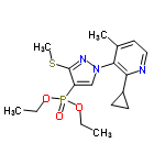 InChI=1/C17H24N3O3PS/c1-5-22-24(21,23-6-2)14-11-20(19-17(14)25-4)16-12(3)9-10-18-15(16)13-7-8-13/h9-11,13H,5-8H2,1-4H3