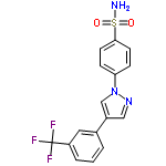 InChI=1/C16H12F3N3O2S/c17-16(18,19)13-3-1-2-11(8-13)12-9-21-22(10-12)14-4-6-15(7-5-14)25(20,23)24/h1-10H,(H2,20,23,24)