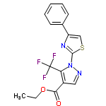 InChI=1/C16H12F3N3O2S/c1-2-24-14(23)11-8-20-22(13(11)16(17,18)19)15-21-12(9-25-15)10-6-4-3-5-7-10/h3-9H,2H2,1H3