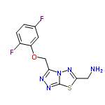 InChI=1/C11H9F2N5OS/c12-6-1-2-7(13)8(3-6)19-5-9-15-16-11-18(9)17-10(4-14)20-11/h1-3H,4-5,14H2