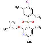 InChI=1/C19H24ClNO3S/c1-11(2)10-24-19-18(14(5)7-15(6)21-19)25(22,23)17-9-12(3)16(20)8-13(17)4/h7-9,11H,10H2,1-6H3