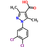 InChI=1/C12H10Cl2N2O2/c1-6-11(12(17)18)7(2)16(15-6)8-3-4-9(13)10(14)5-8/h3-5H,1-2H3,(H,17,18)