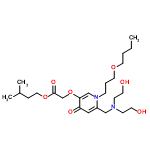 InChI=1/C24H42N2O7/c1-4-5-13-31-14-6-8-26-18-23(33-19-24(30)32-15-7-20(2)3)22(29)16-21(26)17-25(9-11-27)10-12-28/h16,18,20,27-28H,4-15,17,19H2,1-3H3